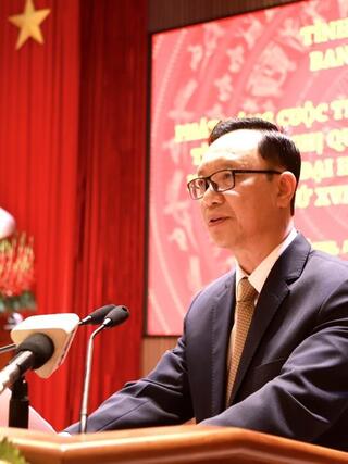 Phó Bí thư Thường trực Tỉnh ủy, Chủ tịch HĐND tỉnh Thào Hồng Sơn phát biểu chỉ đạo tại Lễ phát động