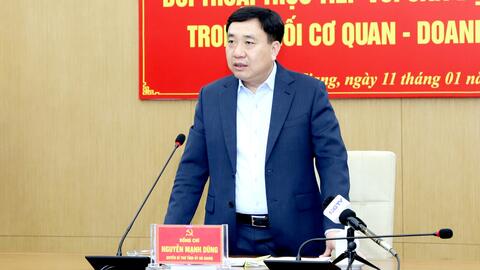 Quyền Bí thư Tỉnh ủy Nguyễn Mạnh Dũng đối thoại với cán bộ, đảng viên trẻ trong Khối Cơ quan – Doanh nghiệp tỉnh