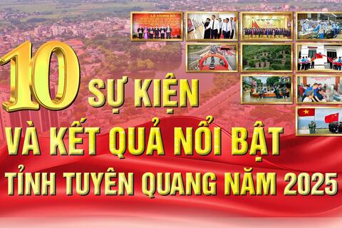 Công bố 10 sự kiện và kết quả nổi bật của tỉnh Tuyên Quang năm 2025