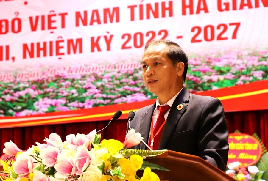 Đồng chí Trần Quốc Hùng, Phó Chủ tịch T.Ư Hội CTĐ Việt Nam phát biểu tại Đại hội.