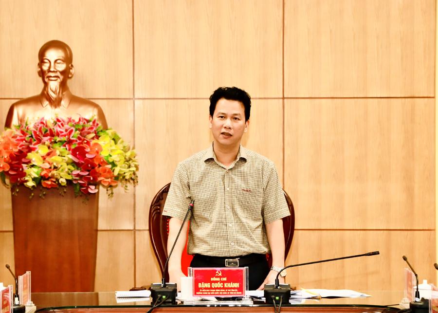 Bí thư Tỉnh ủy Đặng Quốc Khánh, Trưởng Ban chỉ đạo phát biểu kết luận cuộc họp