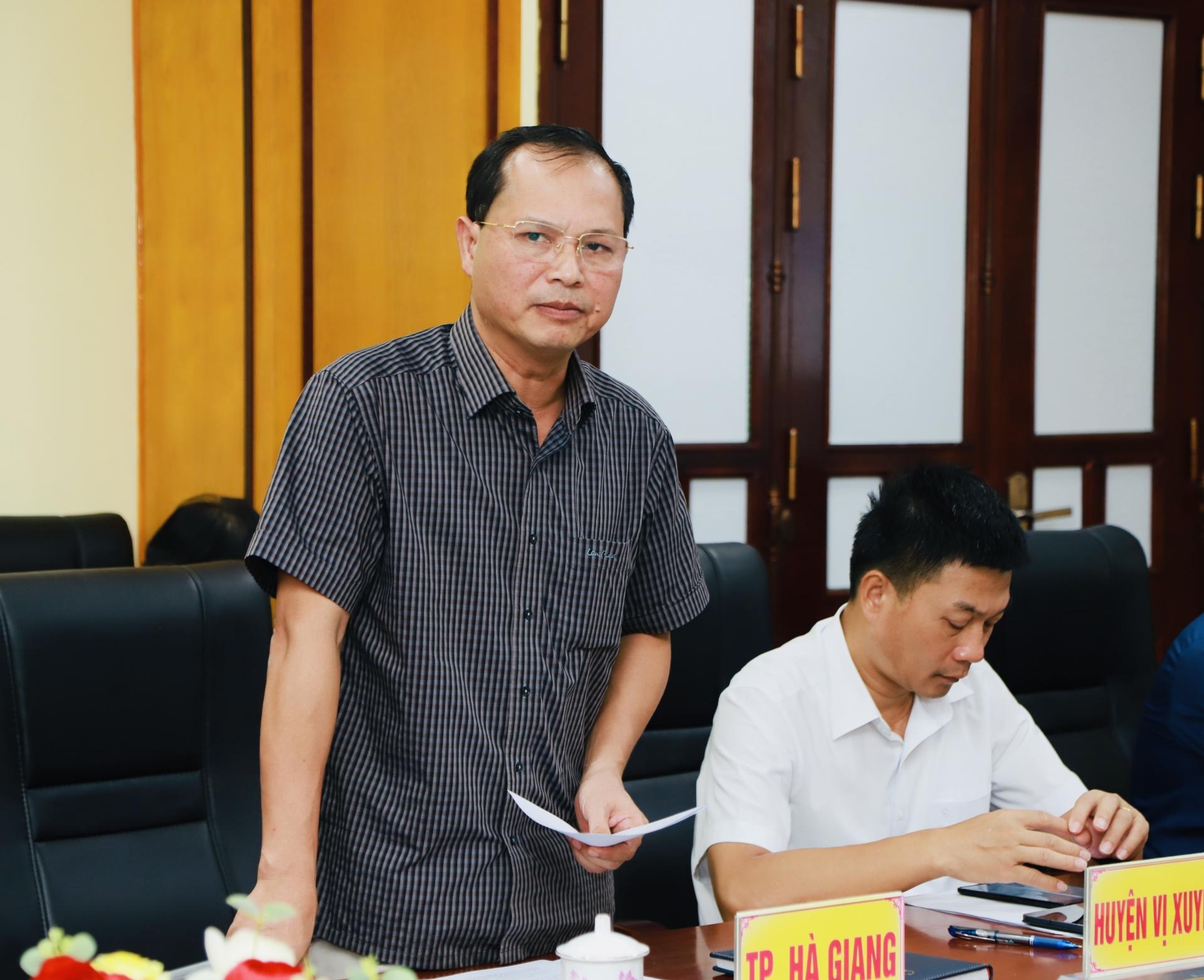 Chủ tịch UBND thành phố Nguyễn Danh Hùng tham gia ý kiến tại cuộc họp về các Đồ án quy hoạch đô thị Hà Giang