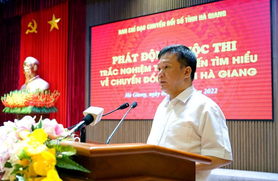 Giám đốc Sở TT&TT Đỗ Thái Hòa phát biểu tại cuộc phát động