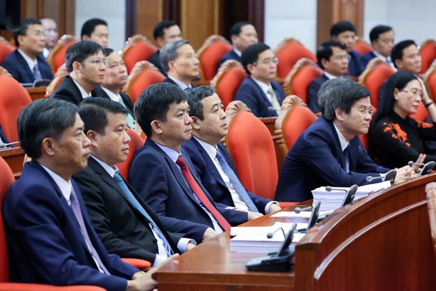 Các đại biểu dự phiên bế mạc Hội nghị Trung ương 6
