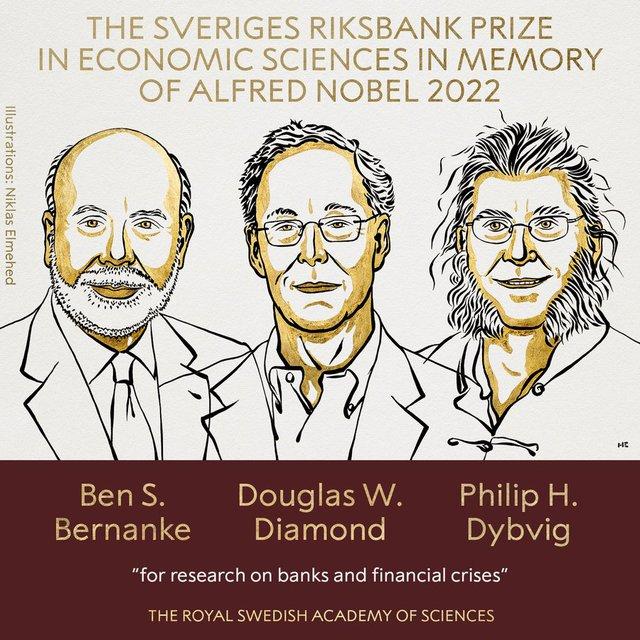 Giải Nobel Kinh tế 2022 tôn vinh nghiên cứu về các ngân hàng và khủng hoảng tài chính - Ảnh 1.