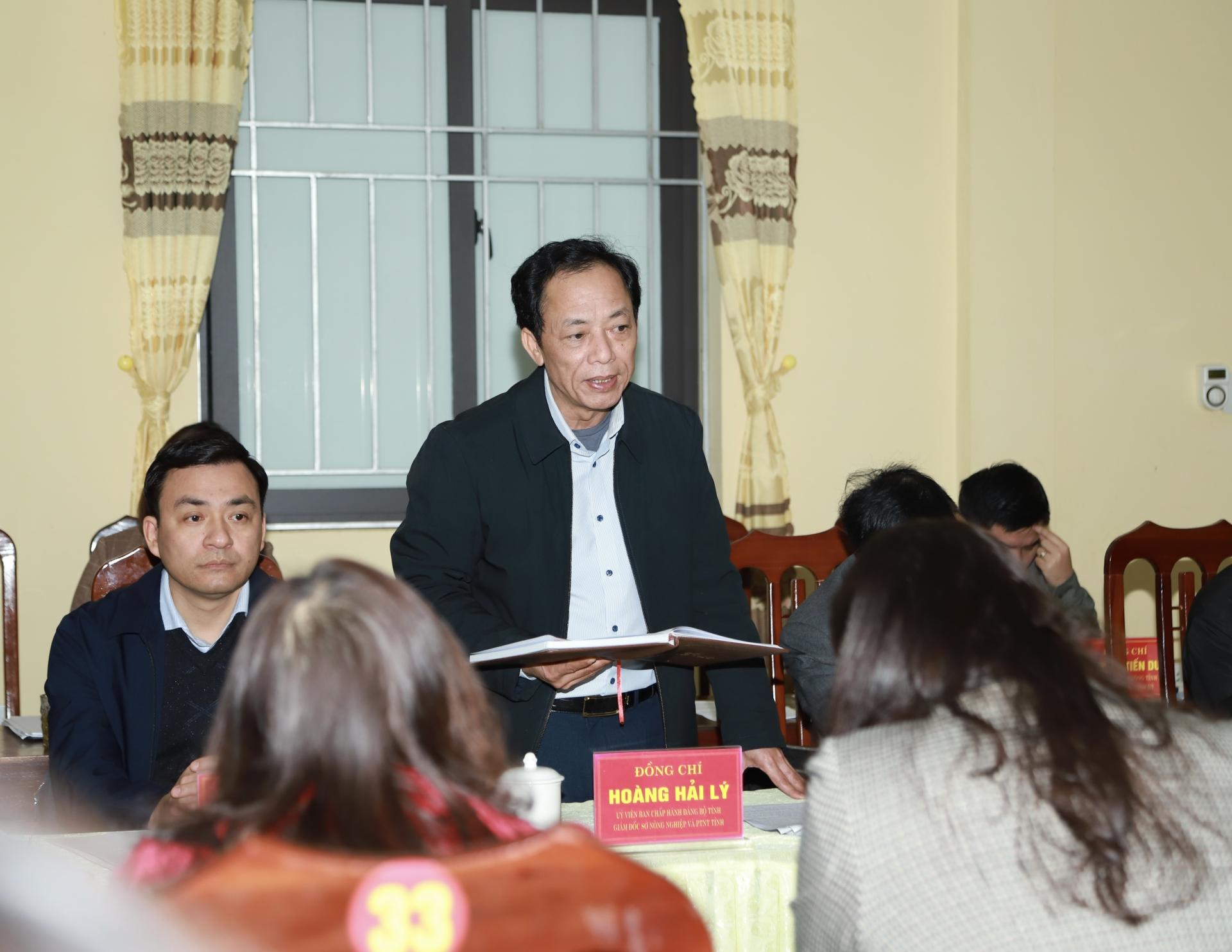 Giám đốc Sở Nông nghiệp và PTNT Hoàng Hải Lý gợi mở huyện Vị Xuyên cần đánh giá lại các mô hình nông nghiệp để xác định lại các sản phẩm phù hợp