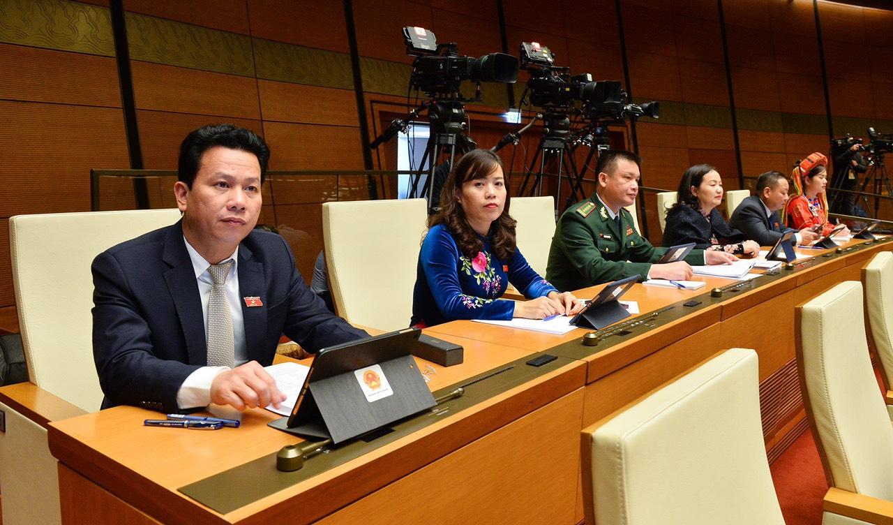 Đoàn ĐBQH tỉnh Hà Giang tại kỳ họp (Ảnh: CTV)