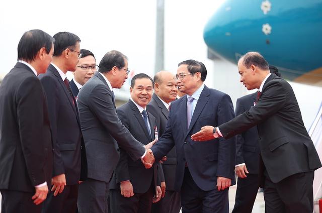 Lễ đón Thủ tướng Phạm Minh Chính thăm chính thức CHDCND Lào - Ảnh 5.