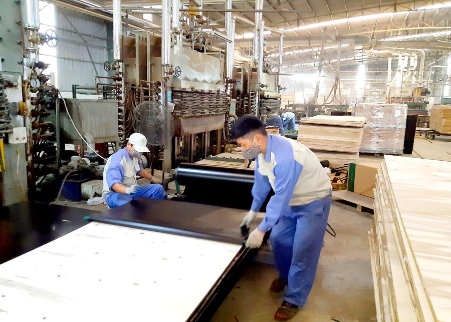 Sản xuất, chế biến gỗ tại Khu công nghiệp Bình Vàng (Vị Xuyên).