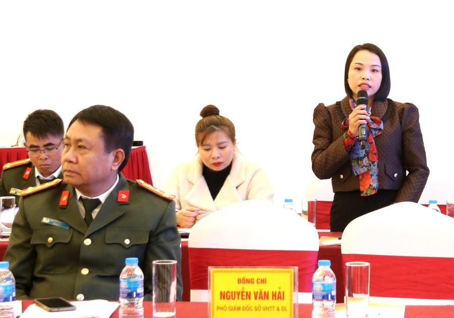 Chủ Homestay xã Phương Độ (thành phố Hà Giang) phát biểu tại hội nghị