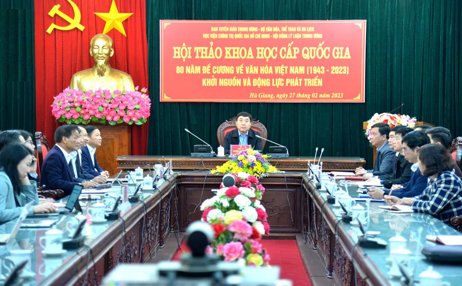 Phó Bí thư Tỉnh ủy Nguyễn Mạnh Dũng chủ trì tại điểm cầu Hà Giang