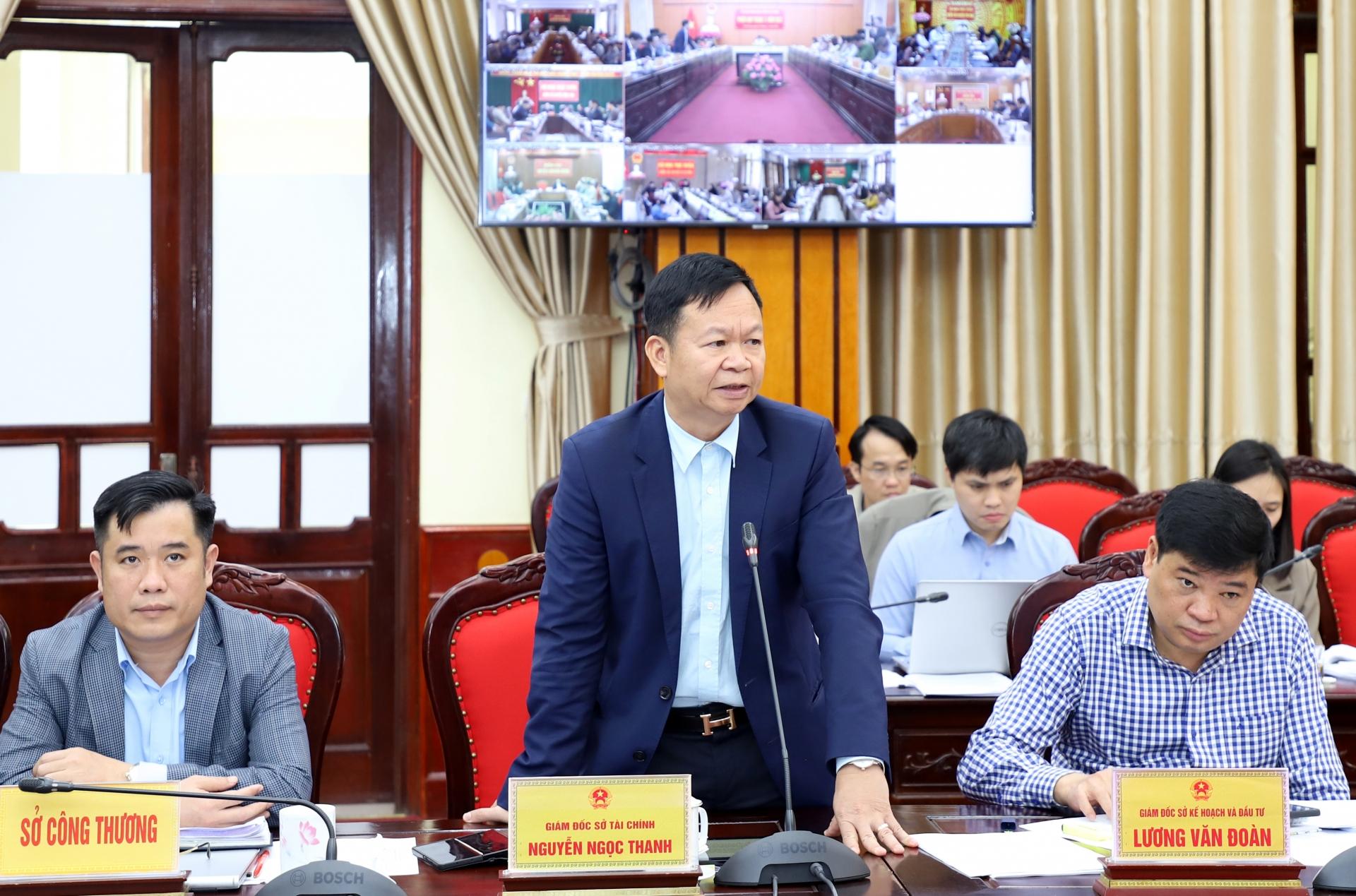 Giám đốc Sở Tài chính Nguyễn Ngọc Thanh đề nghị các địa phương nắm rõ các khoản thu để đảm bảo công tác thu ngân sách theo lộ trình đăng ký.