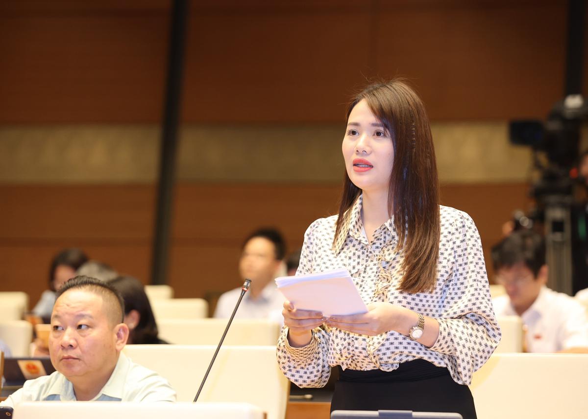 Đại biểu Vương Thị Hương phát biểu thảo luận