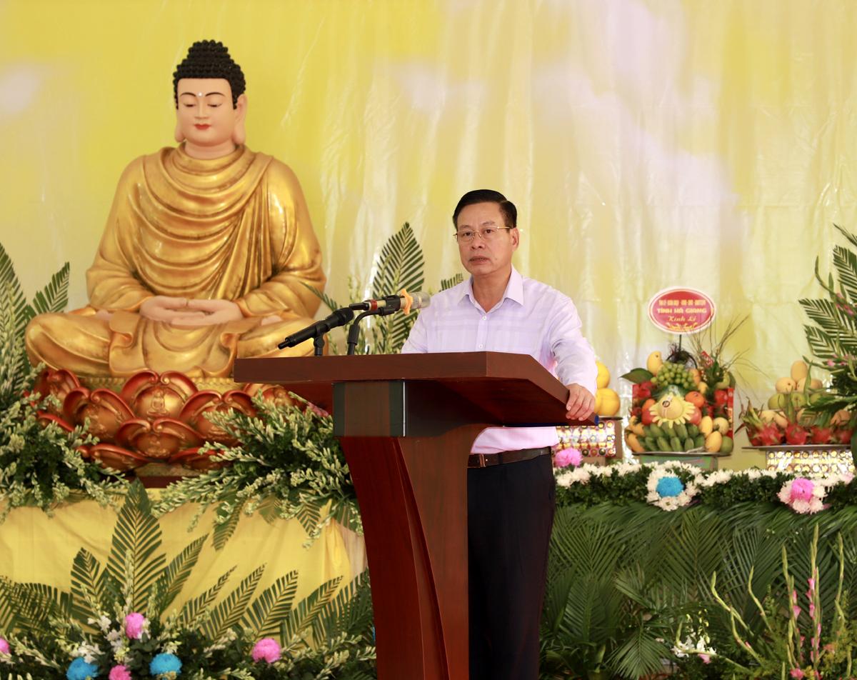 Chủ tịch UBND tỉnh Nguyễn Văn Sơn phát biểu tại buổi lễ