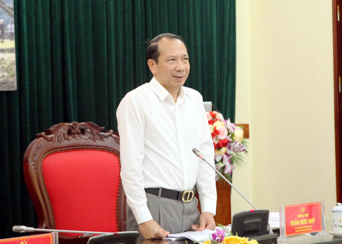 Phó Chủ tịch UBND tỉnh Trần Đức Quý phát biểu tại hội thảo.