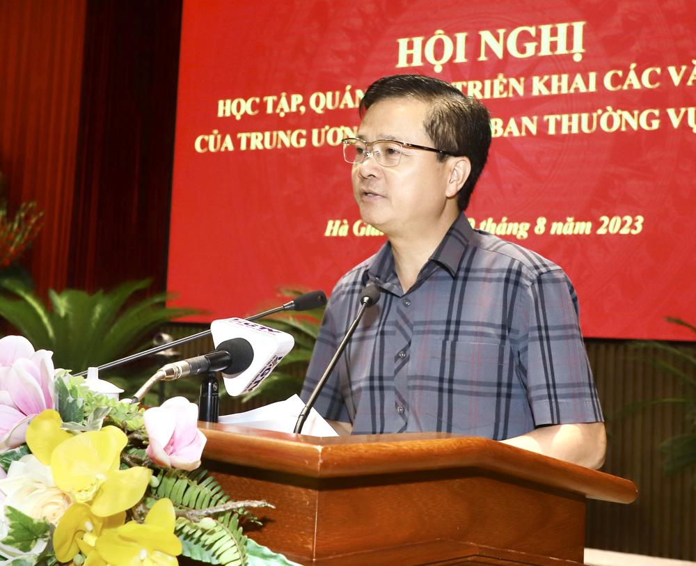 Chủ nhiệm Ủy ban Kiểm tra Tỉnh ủy Trần Quang Minh quán triệt Quy định 110 của Ban Bí thư