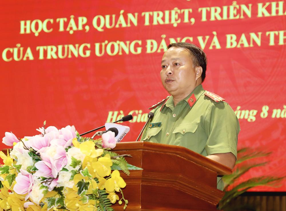 Giám đốc Công an tỉnh Phan Huy Ngọc quán triệt Chỉ thị số 23 của Ban Bí thư