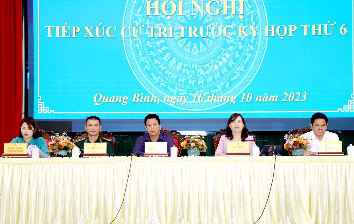 Đoàn ĐBQH khóa XV đơn vị tỉnh Hà Giang tiếp xúc cử trị tại huyện Quang Bình.