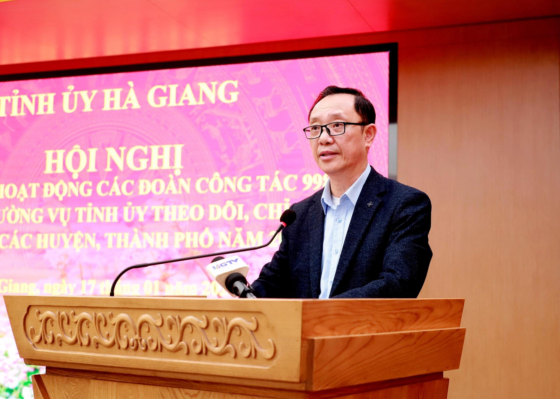 Phó Bí thư Thường trực Tỉnh ủy, Chủ tịch HĐND tỉnh Thào Hồng Sơn kết luận hội nghị.