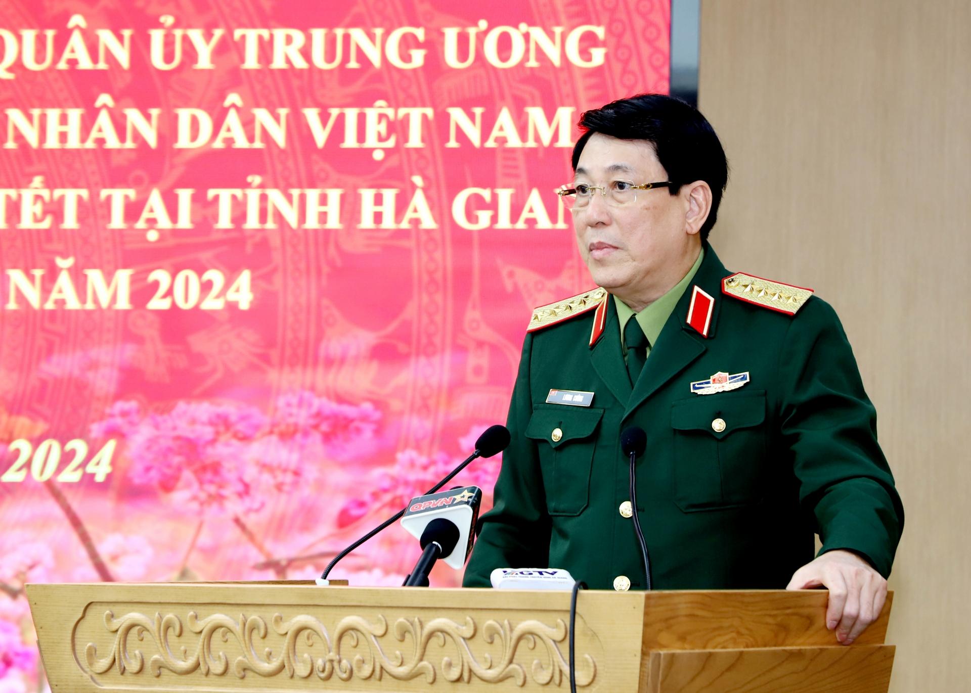 Đại tướng Lương Cường phát biểu chỉ đạo tại buổi làm việc.