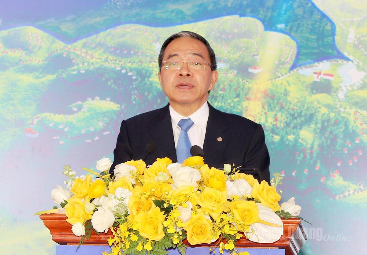 Ông Phạm Thiếu Hoa, Chủ tịch HĐQT Công ty cổ phần Vinhomes, Tập đoàn Vingroup phát biểu tại buổi lễ.