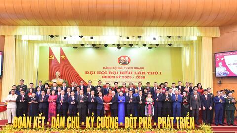 Khai mạc trọng thể Đại hội đại biểu Đảng bộ tỉnh Tuyên Quang lần thứ I, nhiệm kỳ 2025- 2030