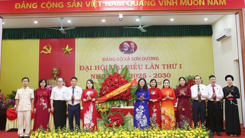 Đại hội Đại biểu Đảng bộ xã Sơn Dương lần thứ I, nhiệm kỳ 2025–2030 thành công tốt đẹp