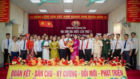 Đảng bộ xã Minh Tân tổ chức thành công Đại hội đại biểu lần thứ I, nhiệm kỳ 2025 – 2030