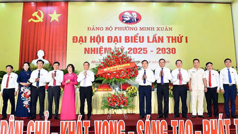 Đại hội Đảng bộ phường Minh Xuân lần thứ I: Dấu mốc quan trọng trong tiến trình xây dựng đô thị trung tâm hiện đại