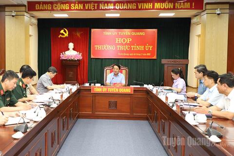 Thường trực Tỉnh ủy họp cho ý kiến nhiều nội dung quan trọng
