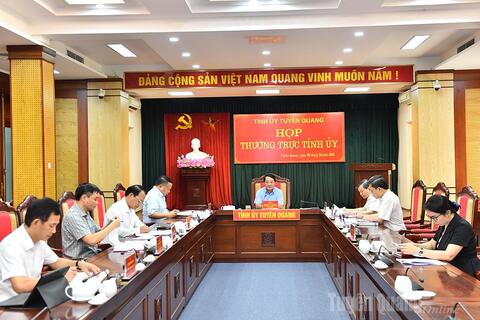 Thường trực Tỉnh ủy họp cho ý kiến vào nhiều nội dung quan trọng