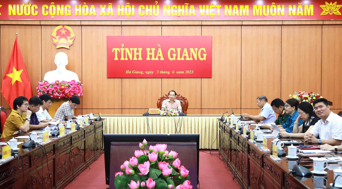 Các đại biểu dự phiên họp tại điểm cầu Hà Giang.