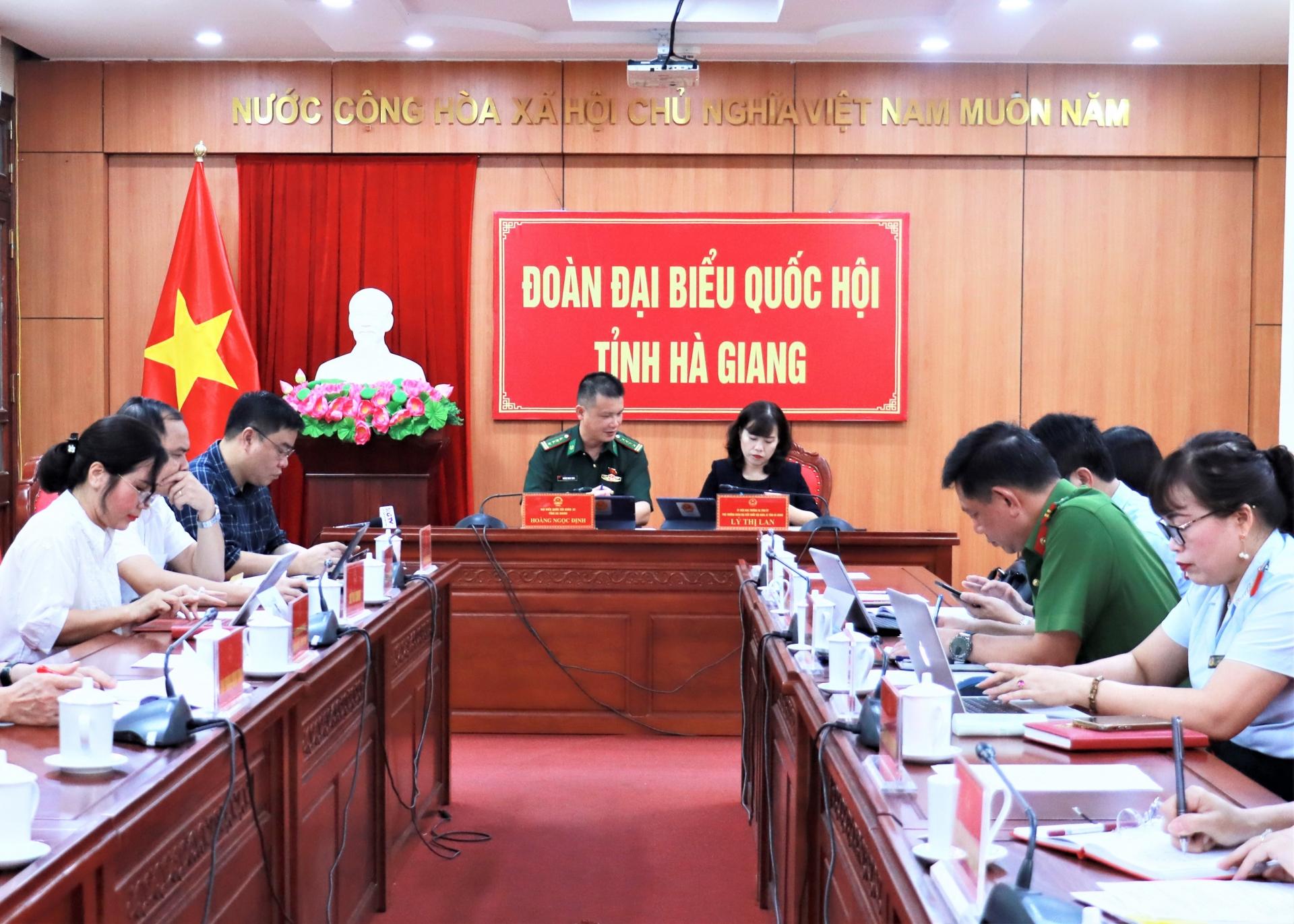 Các đại biểu dự tại điểm cầu tỉnh Hà Giang.