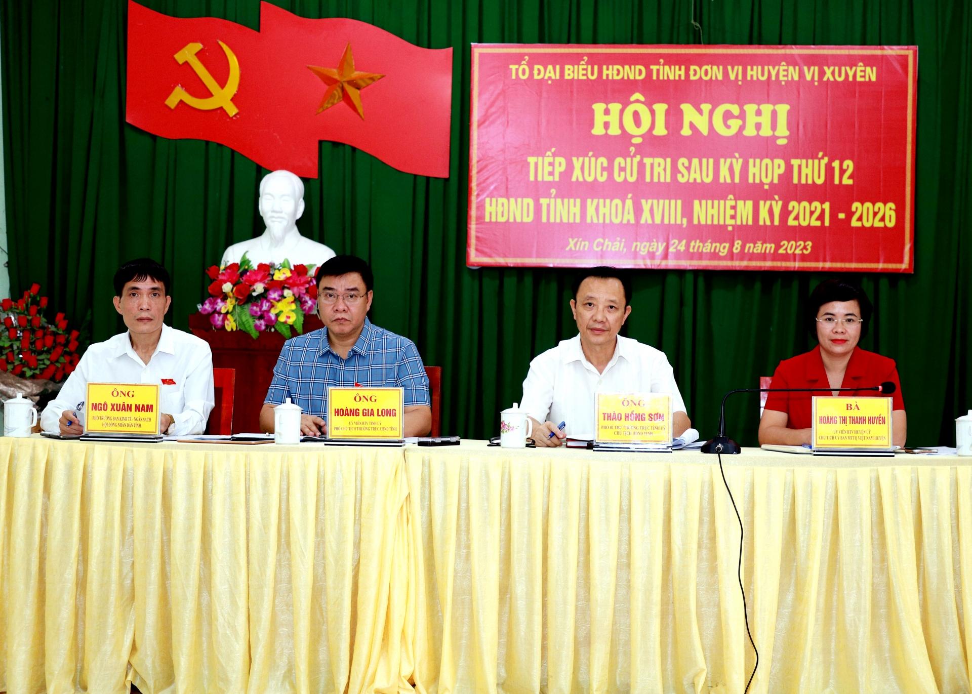 Tổ đại biểu HĐND tỉnh TXCT các xã Xín Chải, Thanh Đức, huyện Vị Xuyên.