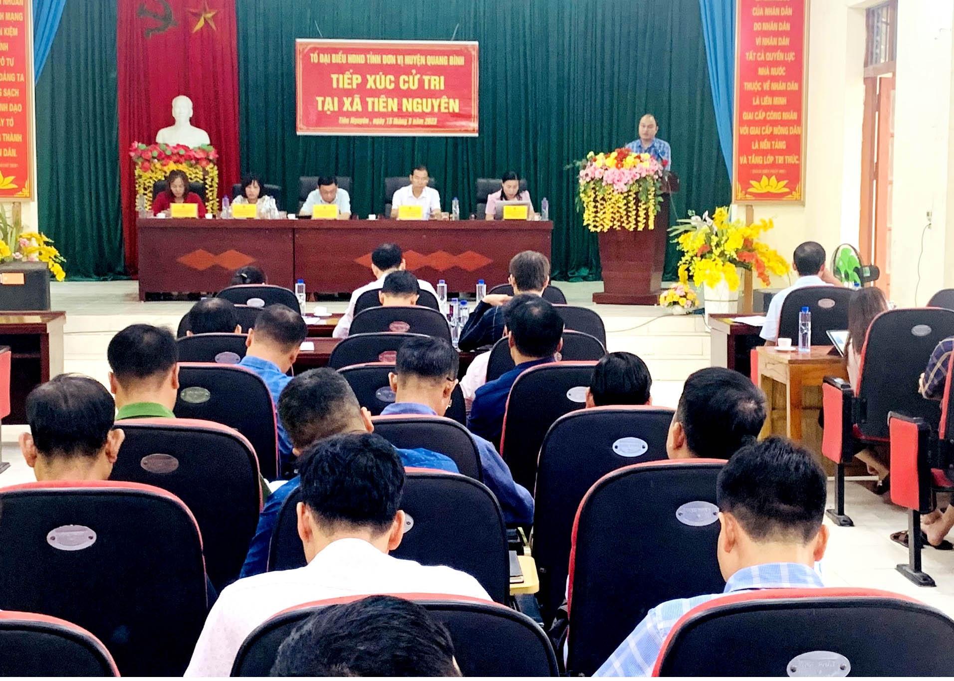 Tổ đại biểu HĐND tỉnh tiếp xúc cử tri tại xã Tiên Nguyên