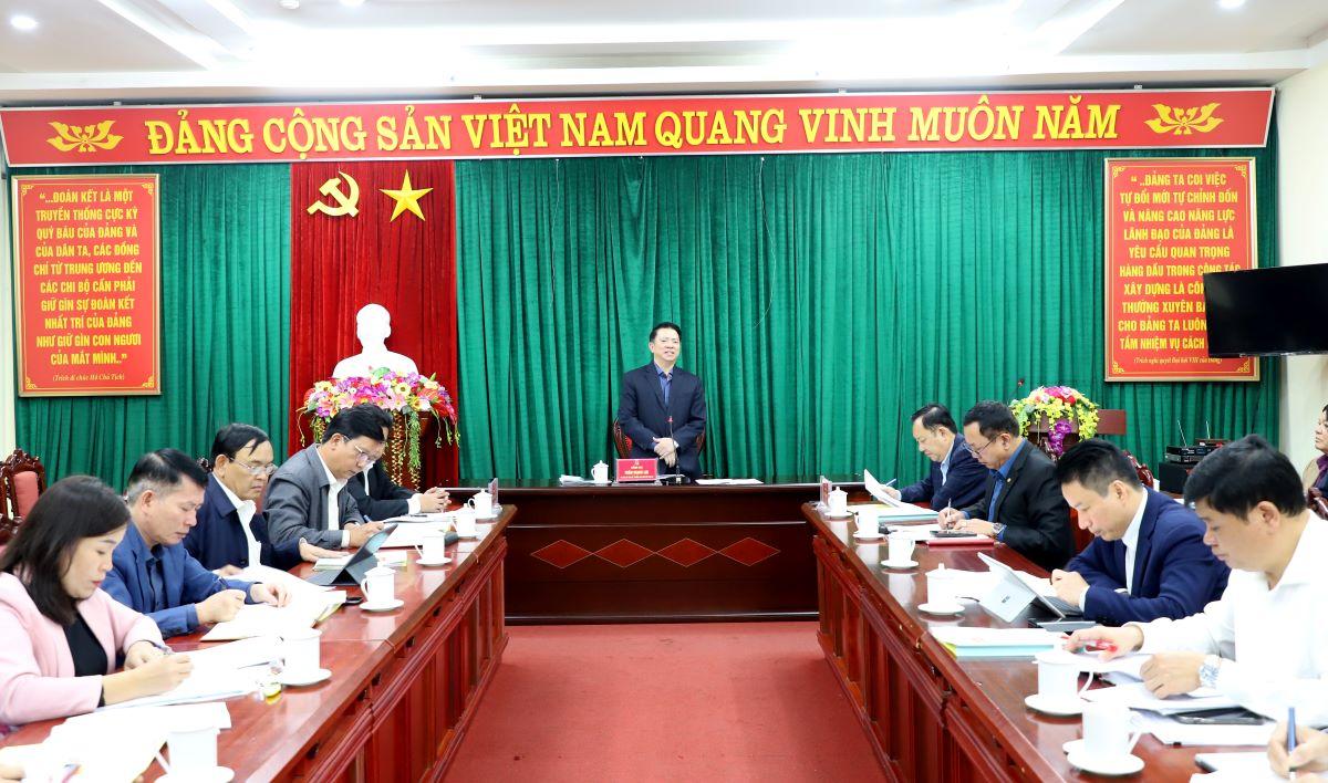 Trưởng Ban Dân vận Tỉnh ủy Trần Mạnh Lợi chủ trì thảo luận tại tổ 2.