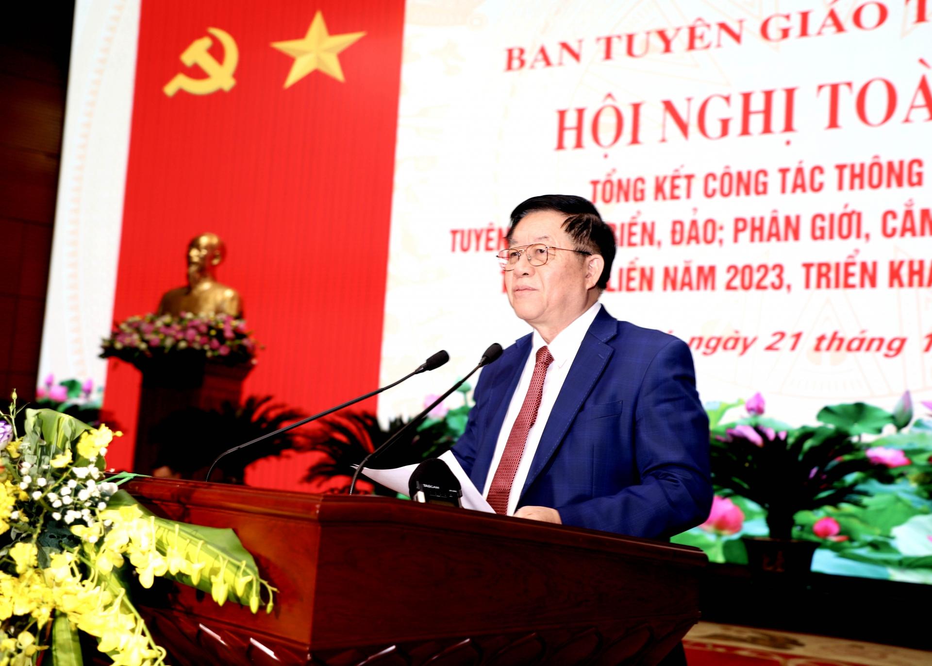 Trưởng Ban Tuyên giáo T.Ư Nguyễn Trọng Nghĩa phát biểu kết luận hội nghị