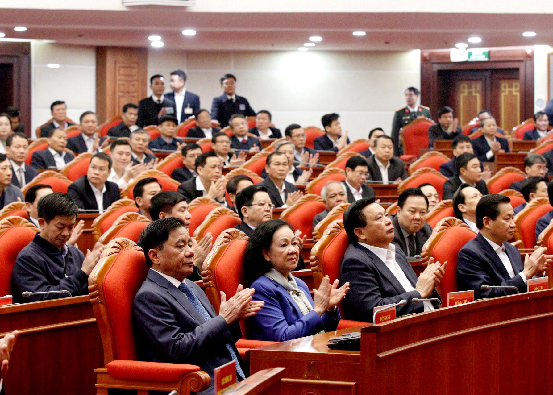 Các đại biểu dự tại điểm cầu T.Ư. Ảnh: Đức Cường (Báo điện tử Đảng Cộng sản)