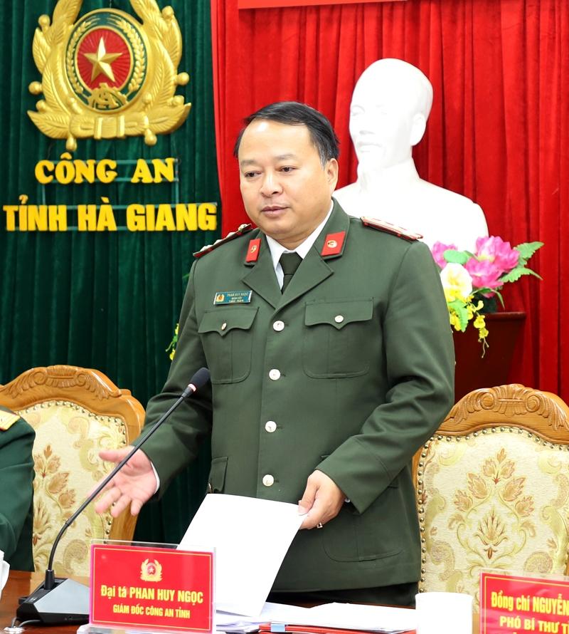 Đại tá Phan Huy Ngọc, Ủy viên BTV Tỉnh ủy, Giám đốc Công an tỉnh đề nghị các lực lượng tiếp tục làm tốt công tác phối hợp để thực hiện hiệu quả Nghị định 03 của Chính phủ.