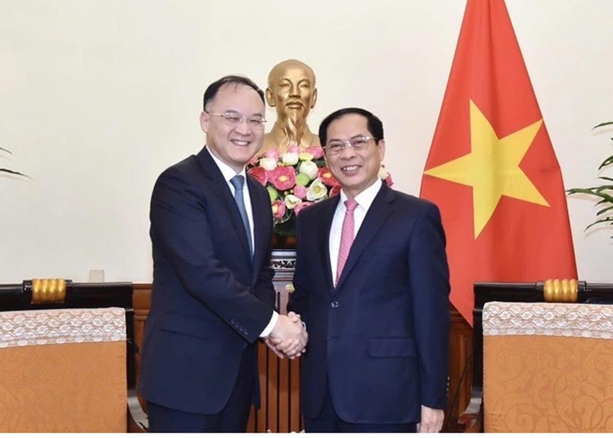Bộ trưởng Ngoại giao Bùi Thanh Sơn tiếp Trợ lý Bộ trưởng Ngoại giao Trung Quốc.